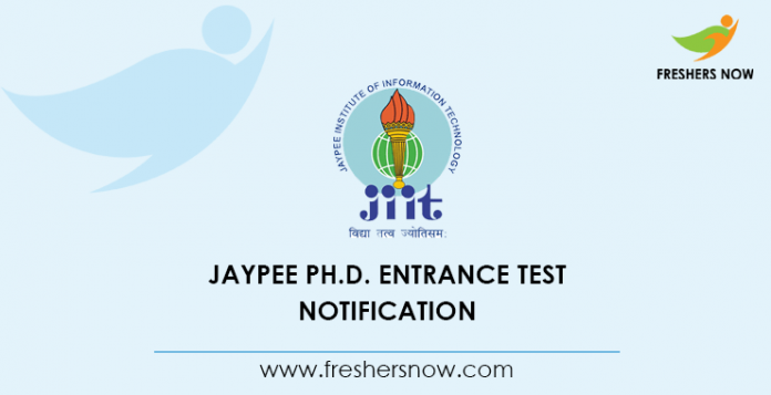JAYPEE Ph D Entrance Test Notification