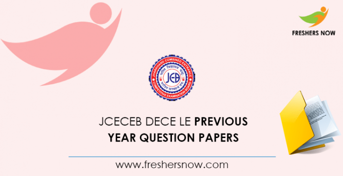 JCECEB DECE LE Previous Question Papers