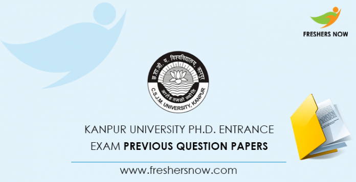 Kanpur University Ph.D. Entrance Exam Previous Question Papers