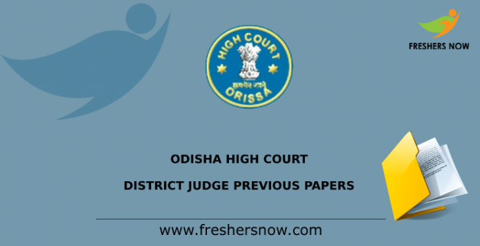 Odisha High Court District Judge Previous Question Papers