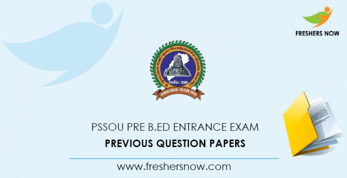 PSSOU Pre B.Ed Entrance Exam Previous Question Papers