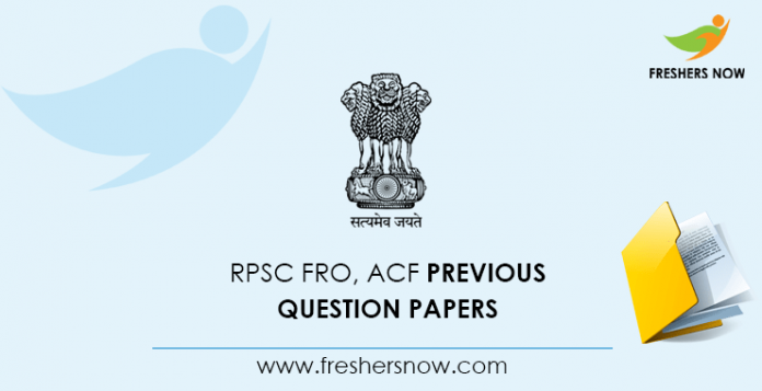 RPSC Forest Range Officer Previous Question Papers