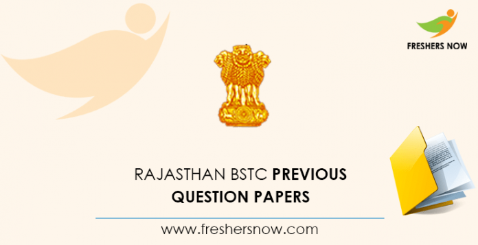 Rajasthan BSTC Previous Question Papers