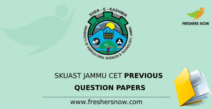 SKUAST Jammu CET Previous Question Papers