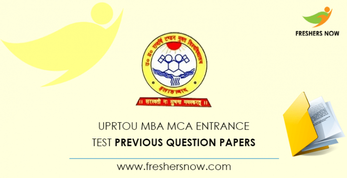 UPRTOU MBA MCA Entrance Test Previous Question Papers