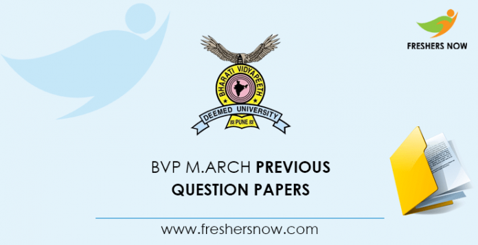 BVP M.Arch Previous Question Papers