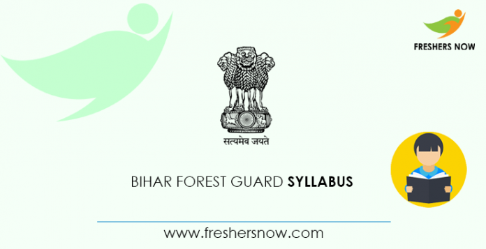 Bihar Forest Guard Syllabus 2020