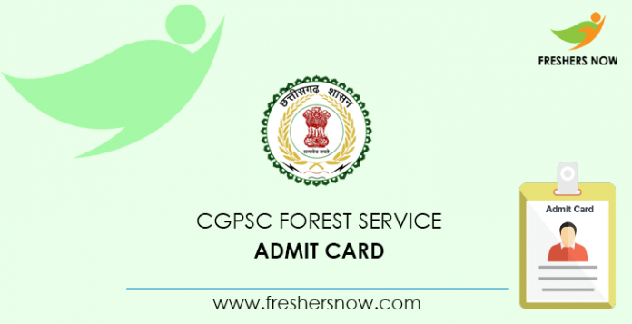 CGPSC Forest Service Admit Card