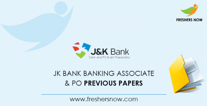 JK Bank Banking Associate Previous Question Papers