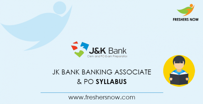 JK Bank Banking Associate Syllabus 2020