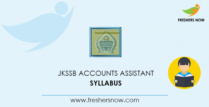 JKSSB Accounts Assistant Syllabus 2020