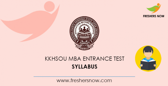 KKHSOU MBA Entrance Test Syllabus