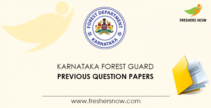 Karnataka Forest Guard Previous Question Papers