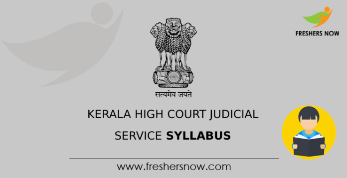 Kerala High Court Judicial Service Syllabus