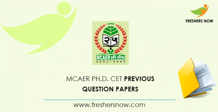 MCAER Ph.D. CET Previous Question Papers