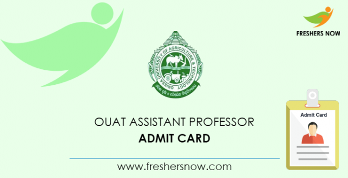 OUAT Assistant Professor Admit Card