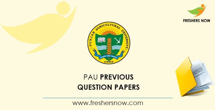PAU Previous Question Papers