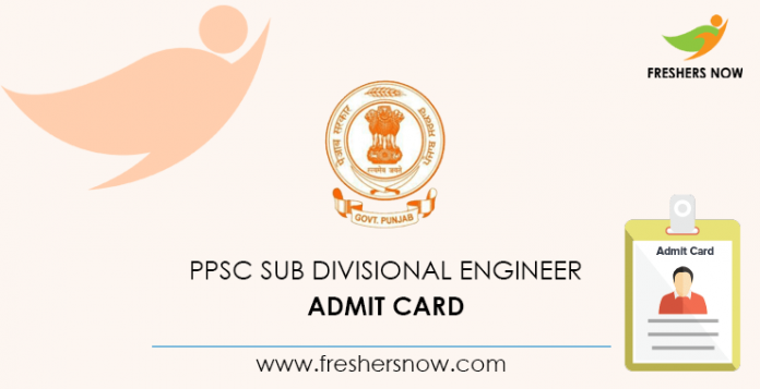 PPSC Sub Divisional Engineer Admit Card
