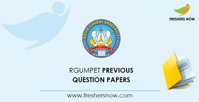 RGUMPET Previous Question Papers