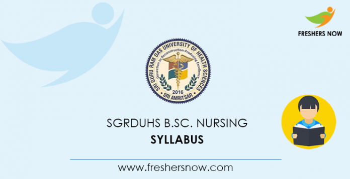 SGRDUHS B.Sc. Nursing Syllabus 2020