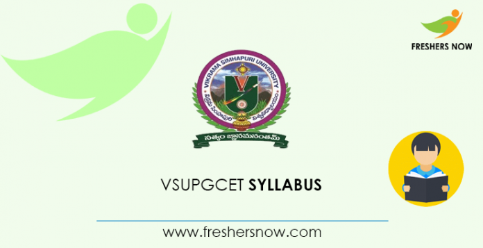 VSUPGCET Syllabus 2020