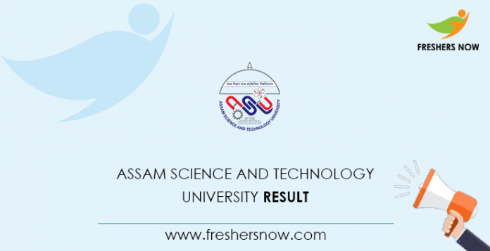 Assam Science and Technology University Result