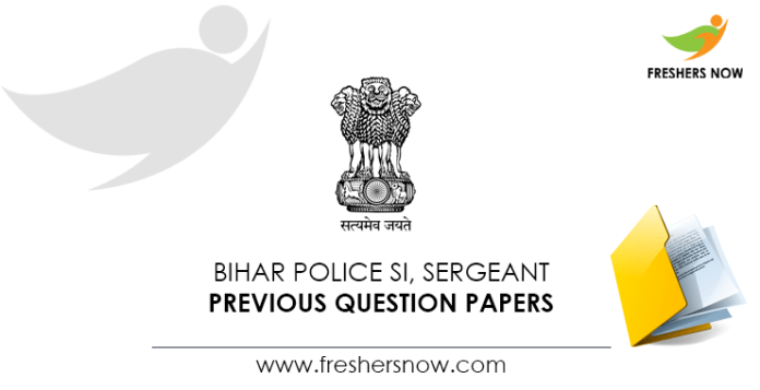 Bihar Police SI, Sergeant Previous Question Papers