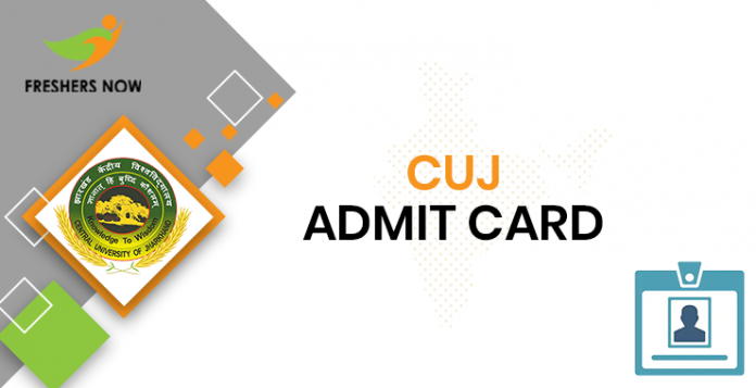 Cuj Admit Card Central University Of Jharkhand Ug Pg Exam Dates