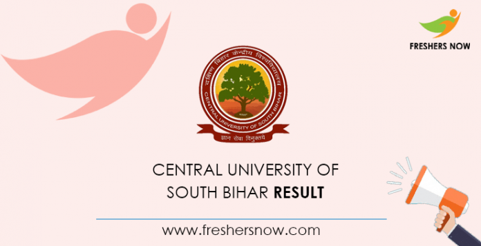 Central University Of South Bihar Result