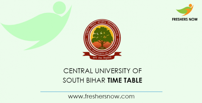 Central University Of South Bihar Time Table