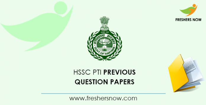 HSSC PTI Previous Question Papers