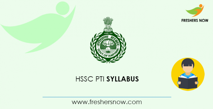 HSSC PTI Syllabus 2020