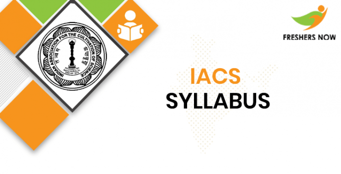 IACS MTS Syllabus 2020
