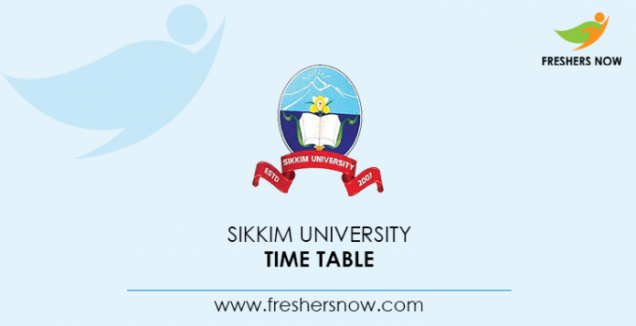 Sikkim University Time Table