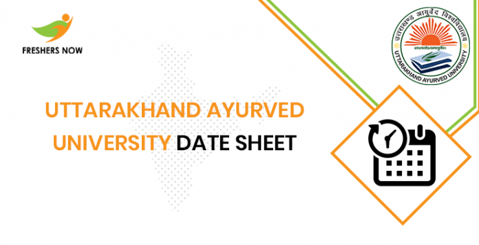 Uttarakhand Ayurved University Date Sheet