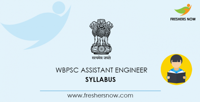 WBPSC Assistant Engineer Syllabus 2020
