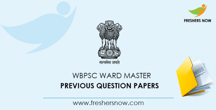 WBPSC Ward Master Previous Question Papers
