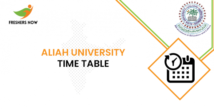 Aliah University Time Table