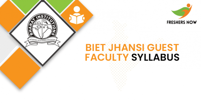 BIET Jhansi Guest Faculty Syllabus 2020
