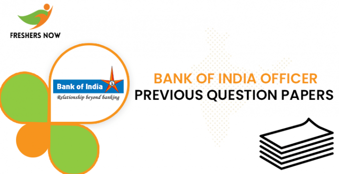 Bank of India Officer Previous Question Papers