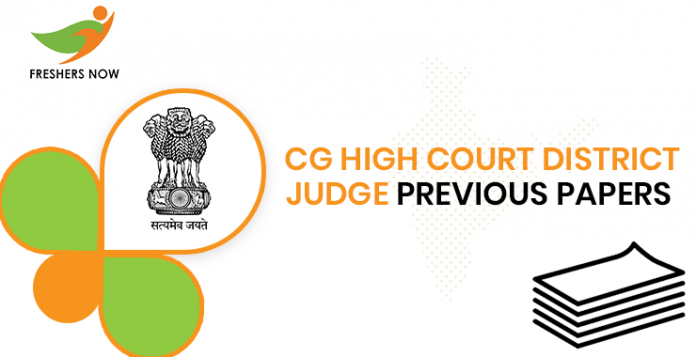 CG High Court District Judge Previous Question Papers