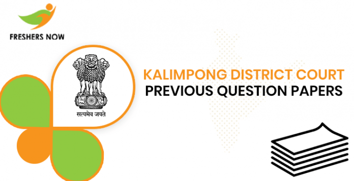 Kalimpong District Court LDC Previous Question Papers