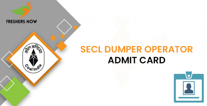 SECL Dumper Operator Admit Card