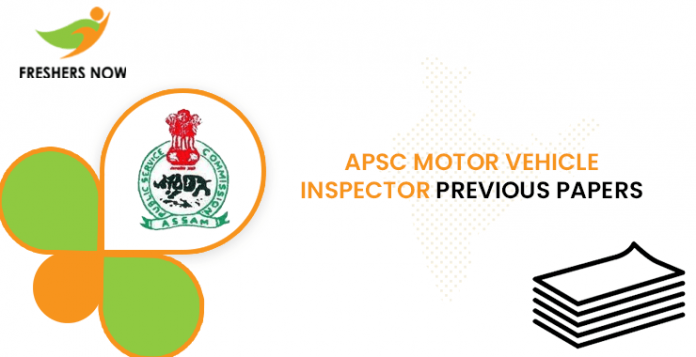 APSC Motor Vehicle Inspector Previous Question Papers