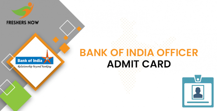 Bank of India Officer Admit Card