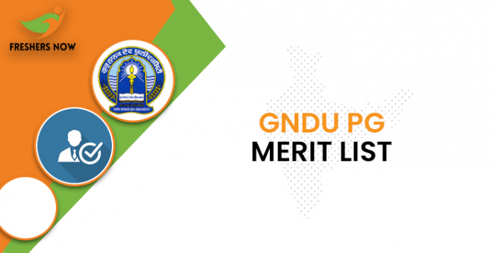 GNDU PG Merit List