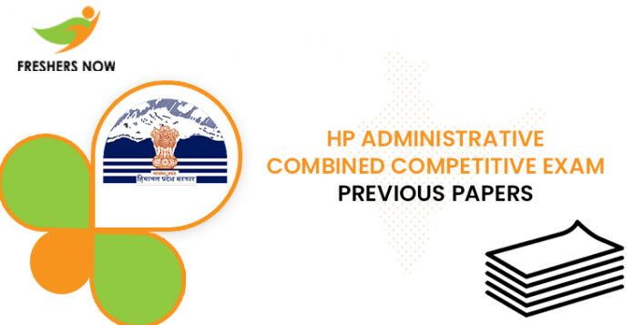 HP Administrative Combined Competitive Exam Previous Question Papers