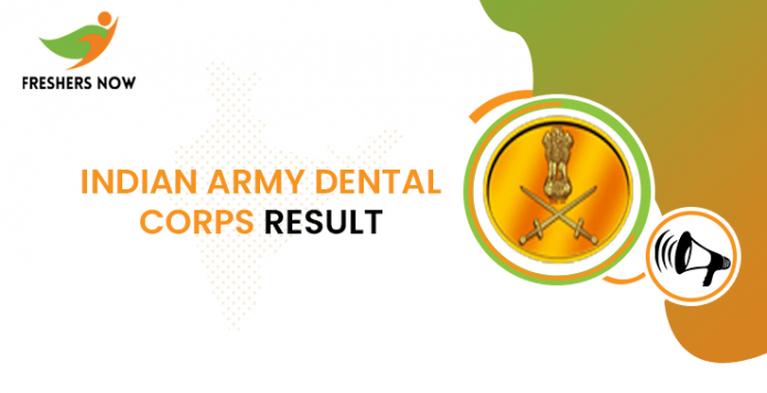 Indian Army Dental Corps Result