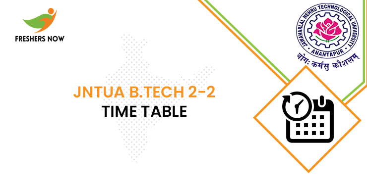 JNTUA B.Tech 2 2 Time Table 2022 Out R19 R15 R13 Supply Exams