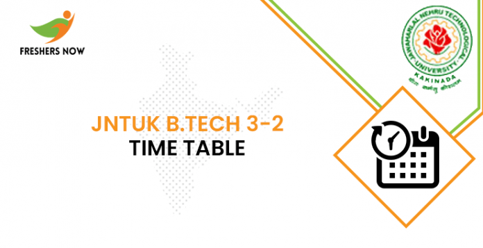 JNTUK Btech 3-2 Time Table